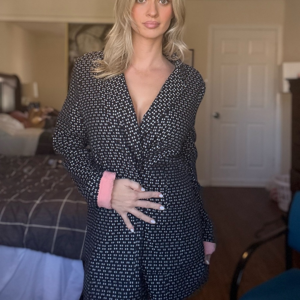 Stylish Black and Pink Women's Blazer